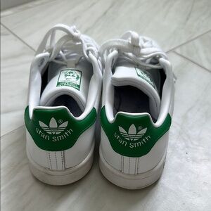 Adidas Stan Smith White and Green Sneakers